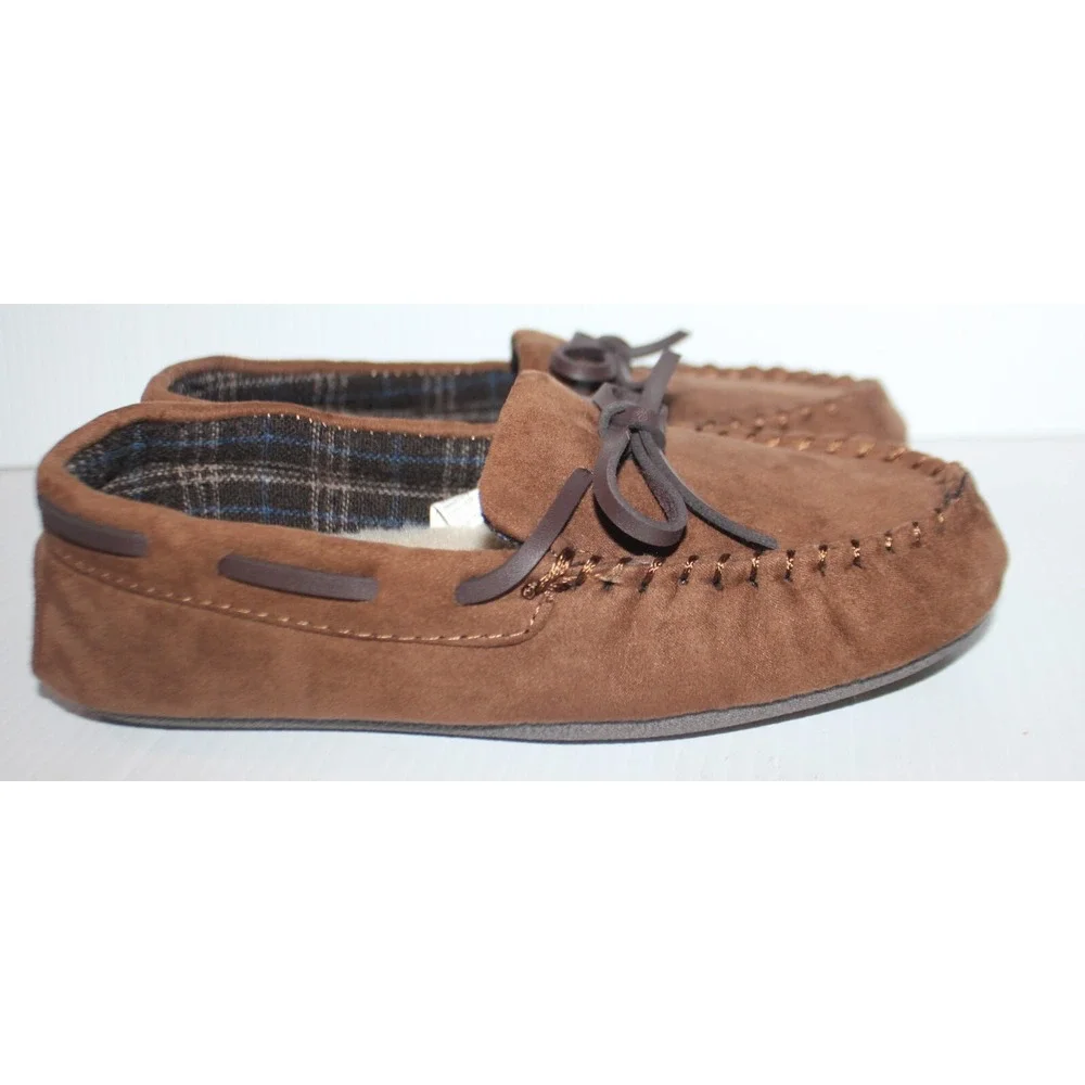 cat & Jack Boys Youth Lionel Moccasin Chestnut Slippers size 13